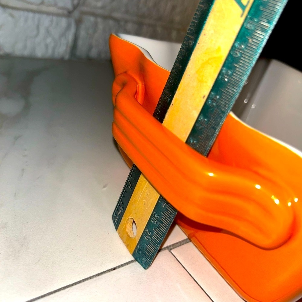 Authentic Gates Ware Orange and White Ceramic Baking Dish 1.2 QT - Picture 11 of 14